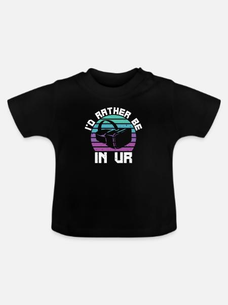 Virtual Reality VR Geschenk - Baby Bio-T-Shirt mit Rundhals - Schwarz