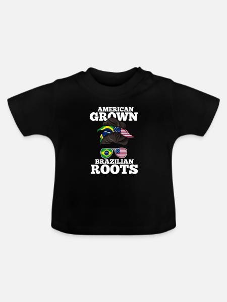 Brasilien - Baby Bio-T-Shirt mit Rundhals - Schwarz