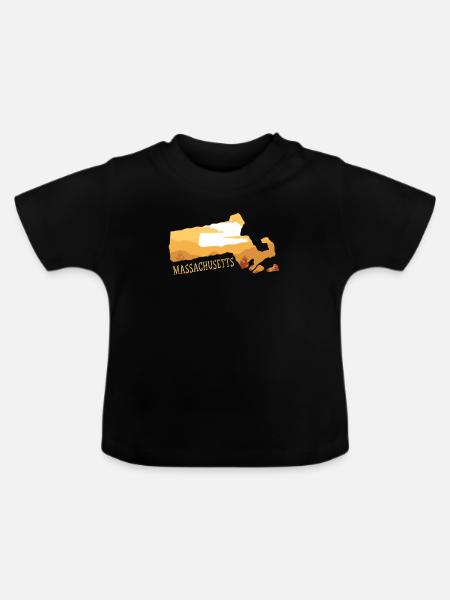 Massachusetts - Baby Bio-T-Shirt mit Rundhals - Schwarz