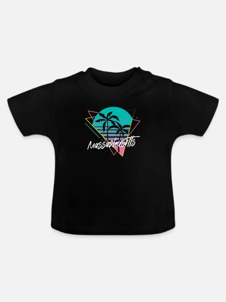 Massachusetts - Baby Bio-T-Shirt mit Rundhals - Schwarz