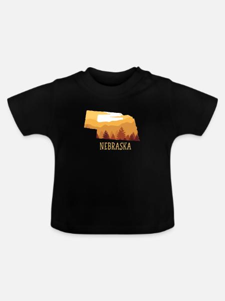 Nebraska - Baby Bio-T-Shirt mit Rundhals - Schwarz