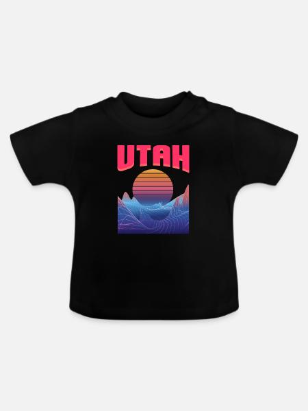 Utah - Baby Bio-T-Shirt mit Rundhals - Schwarz