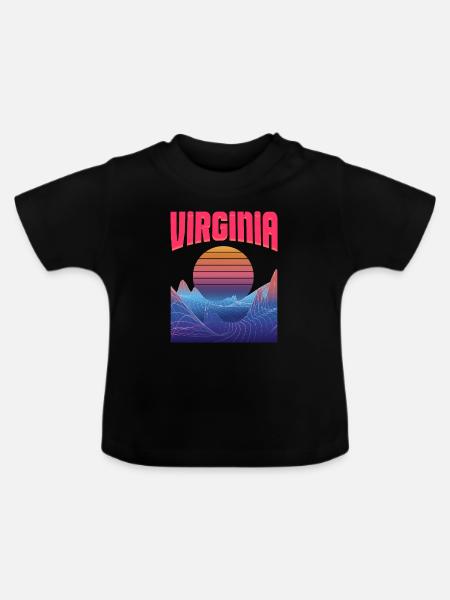 Virginia - Baby Bio-T-Shirt mit Rundhals - Schwarz