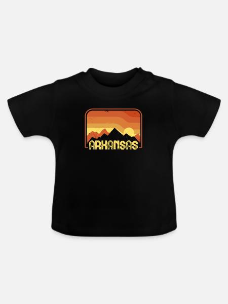arkansas - Baby Bio-T-Shirt mit Rundhals - Schwarz