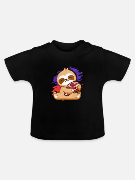 Steak - Baby Bio-T-Shirt mit Rundhals - Schwarz