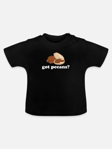 Pecannüsse Nüsse Geschenk - Baby Bio-T-Shirt mit Rundhals - Schwarz
