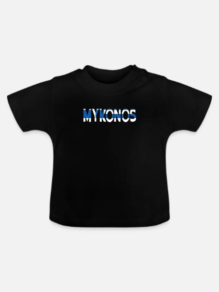Mykonos - Baby Bio-T-Shirt mit Rundhals - Schwarz