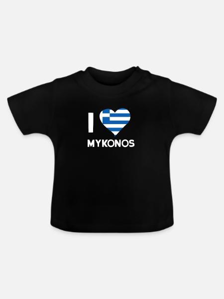 Mykonos - Baby Bio-T-Shirt mit Rundhals - Schwarz
