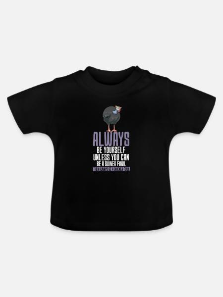 Perlhühner Perlhuhn Guinea Fowl - Baby Bio-T-Shirt mit Rundhals - Schwarz