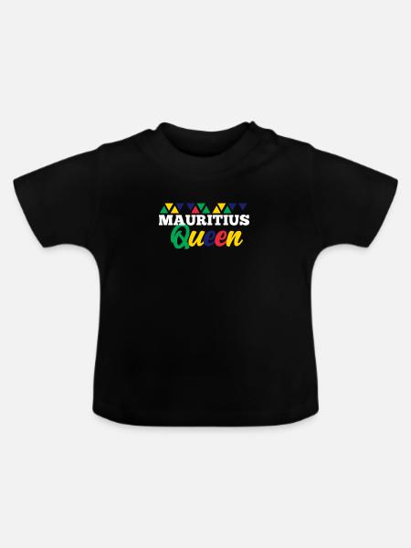 Mauritius - Baby Bio-T-Shirt mit Rundhals - Schwarz