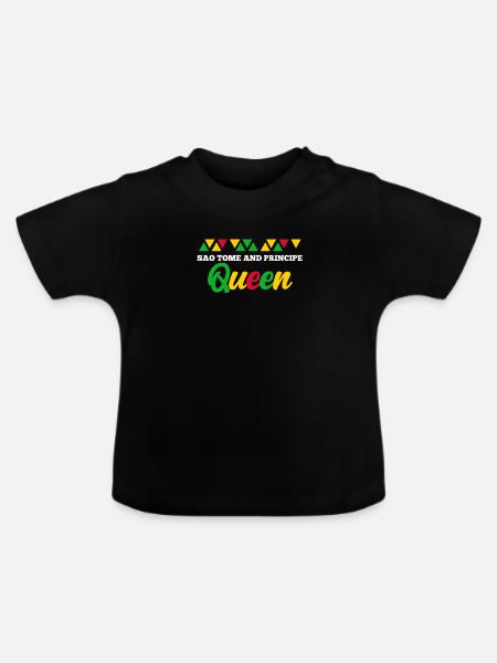 Sao Tome - Baby Bio-T-Shirt mit Rundhals - Schwarz