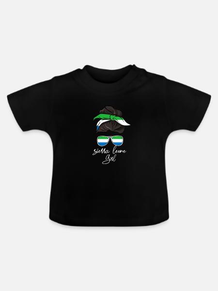Sierra Leone - Baby Bio-T-Shirt mit Rundhals - Schwarz
