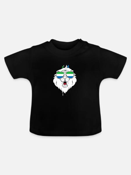 Sierra Leone - Baby Bio-T-Shirt mit Rundhals - Schwarz