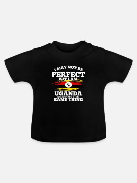 Uganda - Baby Bio-T-Shirt mit Rundhals - Schwarz