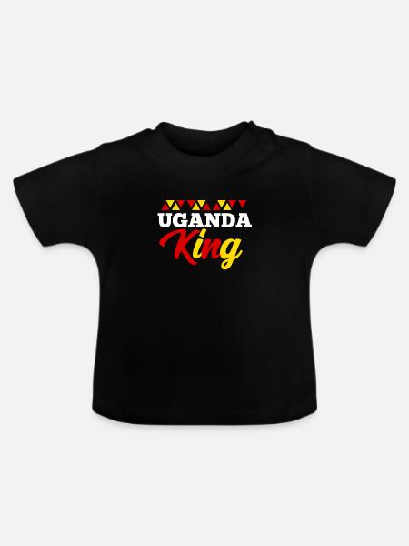 Uganda - Baby Bio-T-Shirt mit Rundhals - Schwarz