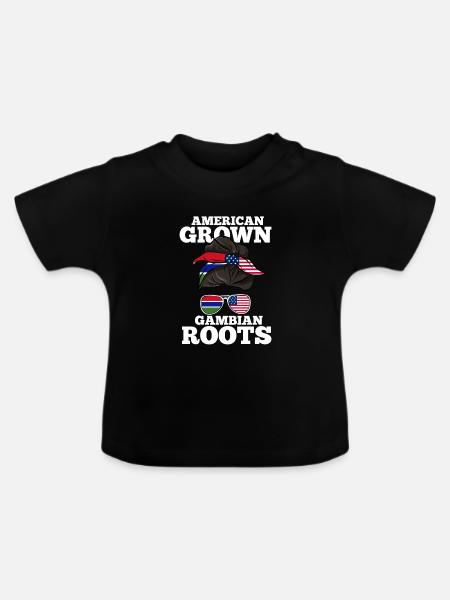 Gambia - Baby Bio-T-Shirt mit Rundhals - Schwarz