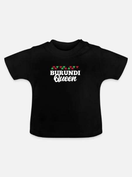 Burundi - Baby Bio-T-Shirt mit Rundhals - Schwarz