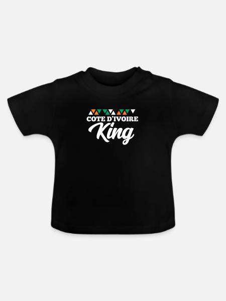 Elfenbeinküste - Baby Bio-T-Shirt mit Rundhals - Schwarz