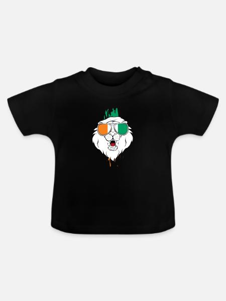 Elfenbeinküste - Baby Bio-T-Shirt mit Rundhals - Schwarz