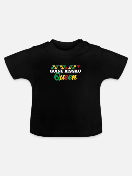 Guinea Bissau - Baby Bio-T-Shirt mit Rundhals - Schwarz