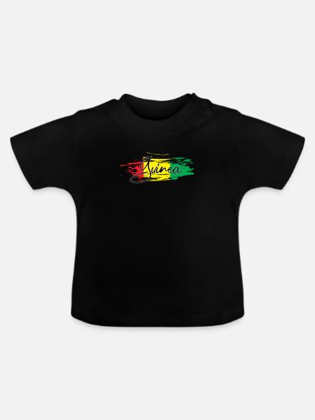 Guinea Is Calling - Baby Bio-T-Shirt mit Rundhals - Schwarz