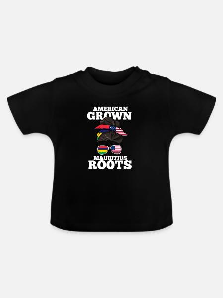 Mauritius - Baby Bio-T-Shirt mit Rundhals - Schwarz