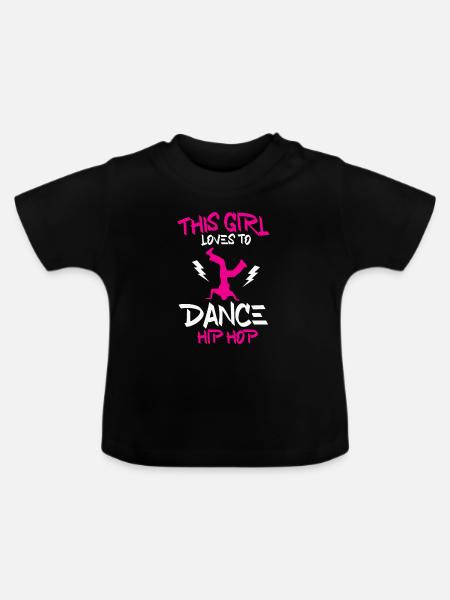 Breakdancing - Baby Bio-T-Shirt mit Rundhals - Schwarz