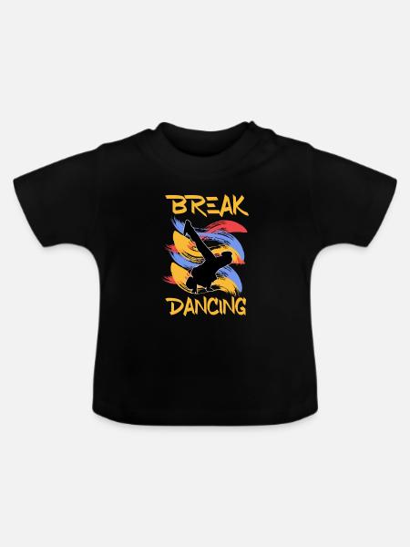 Breakdancing - Baby Bio-T-Shirt mit Rundhals - Schwarz