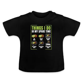 Kiwi - Baby Bio-T-Shirt mit Rundhals - Schwarz - Vorne