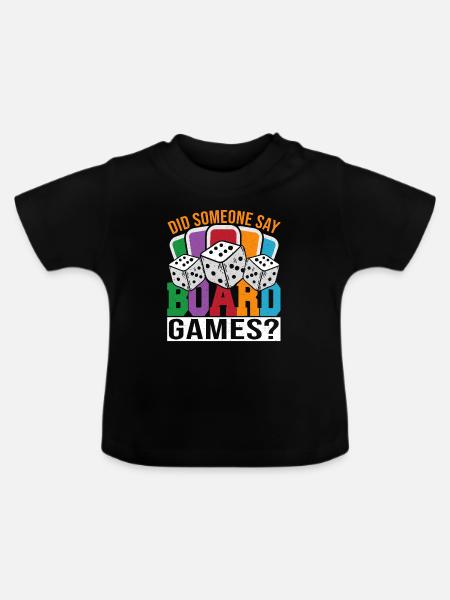 Brettspiele Spielbrett Geschenk - Baby Bio-T-Shirt mit Rundhals - Schwarz