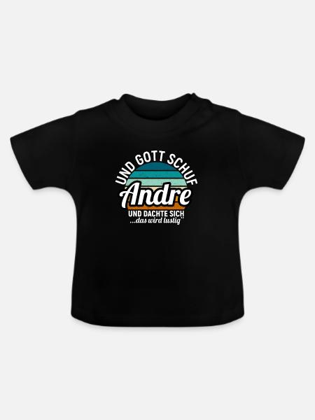 Andreas - Baby Bio-T-Shirt mit Rundhals - Schwarz