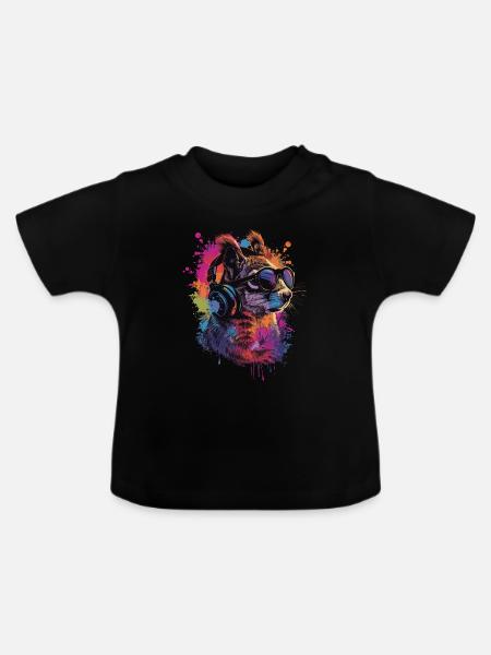 Eichhörnchen - Baby Bio-T-Shirt mit Rundhals - Schwarz