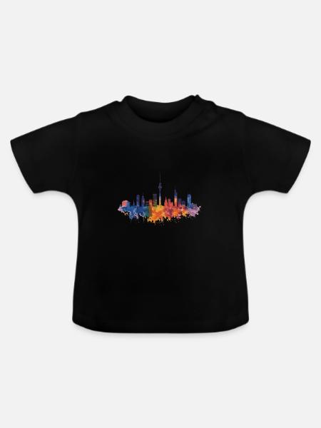 Marl - Baby Bio-T-Shirt mit Rundhals - Schwarz