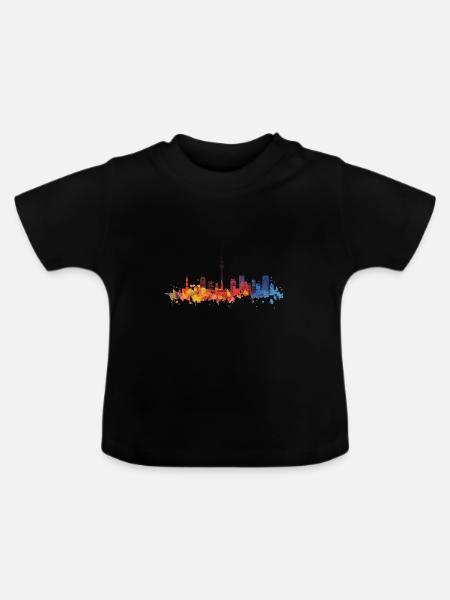 Senden - Baby Bio-T-Shirt mit Rundhals - Schwarz
