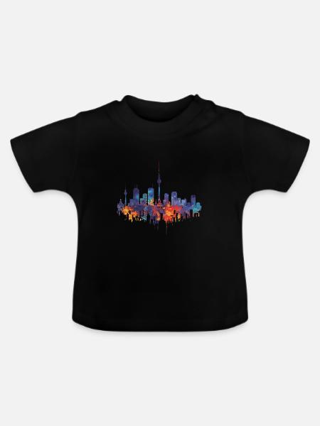 Worms - Baby Bio-T-Shirt mit Rundhals - Schwarz