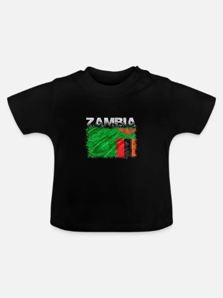 Sambia - Baby Bio-T-Shirt mit Rundhals - Schwarz