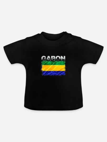 Gabun - Baby Bio-T-Shirt mit Rundhals - Schwarz