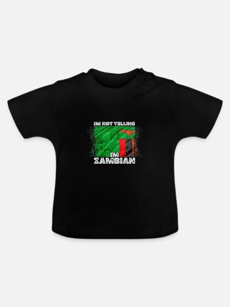 Sambia - Baby Bio-T-Shirt mit Rundhals - Schwarz