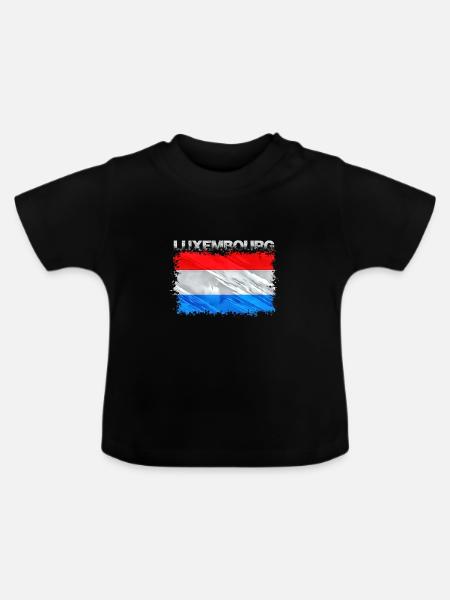 Luxemburg - Baby Bio-T-Shirt mit Rundhals - Schwarz