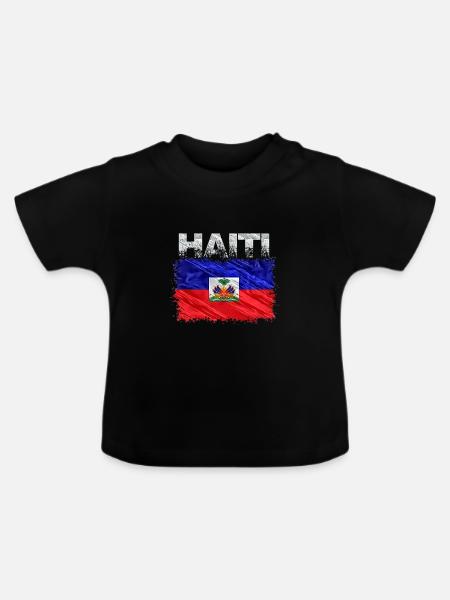 Haiti - Baby Bio-T-Shirt mit Rundhals - Schwarz