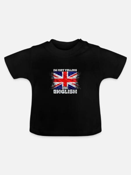 Großbritannien - Baby Bio-T-Shirt mit Rundhals - Schwarz