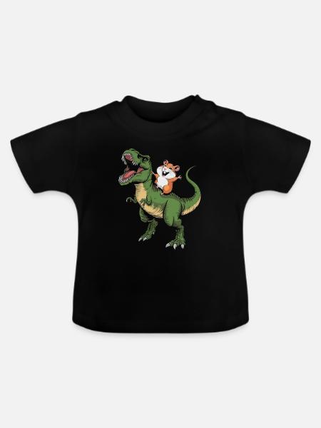 Hamster - Baby Bio-T-Shirt mit Rundhals - Schwarz