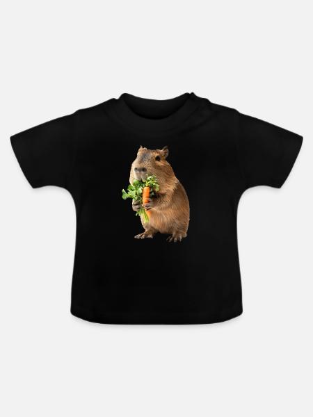 Wasserschwein - Baby Bio-T-Shirt mit Rundhals - Schwarz