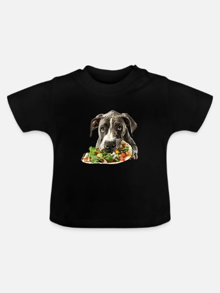 Great Dane - Baby Bio-T-Shirt mit Rundhals - Schwarz