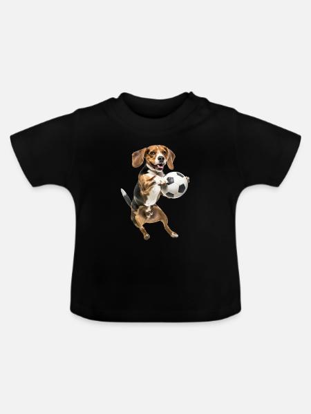 Beagle - Baby Bio-T-Shirt mit Rundhals - Schwarz