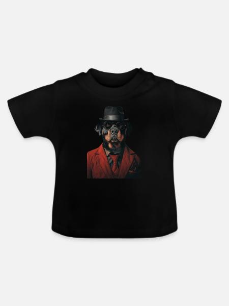 Rottweiler - Baby Bio-T-Shirt mit Rundhals - Schwarz