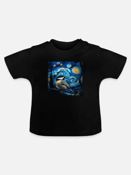 Meise - Baby Bio-T-Shirt mit Rundhals - Schwarz