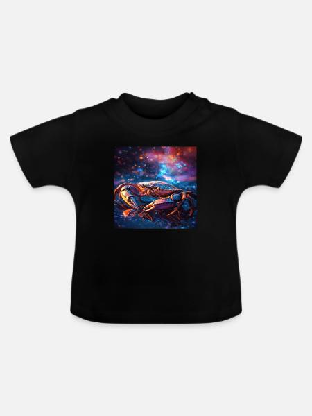 Krabbe - Baby Bio-T-Shirt mit Rundhals - Schwarz