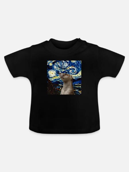 Wiesel - Baby Bio-T-Shirt mit Rundhals - Schwarz