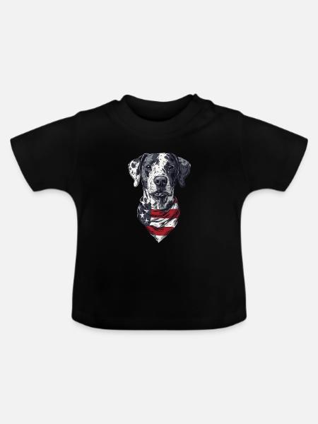 Dalmatiner - Baby Bio-T-Shirt mit Rundhals - Schwarz